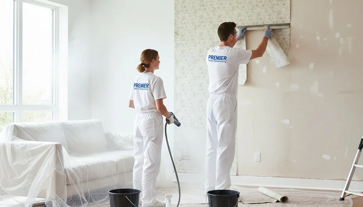 Professional wallpaper removal by house painters in Pasadena, CA for smooth interior walls